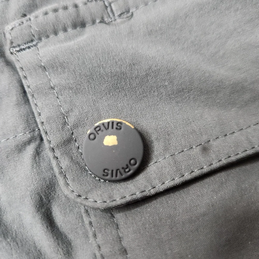 Orvis Shorts Adult 38 Gray Nylon Cargo Pockets Casual Lightweight Mens‎ * Hiking